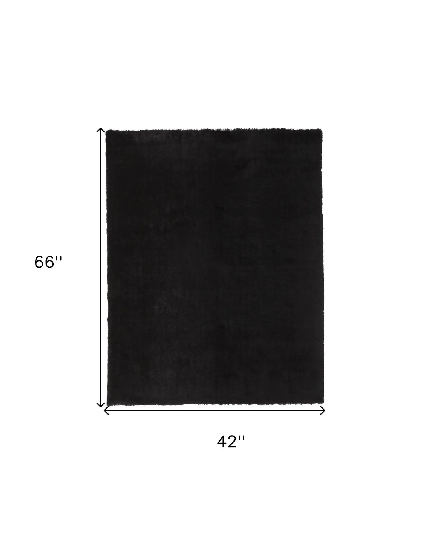 4' X 6' Black Shag Tufted Handmade Area Rug - Homeroots - Flyclothing LLC
