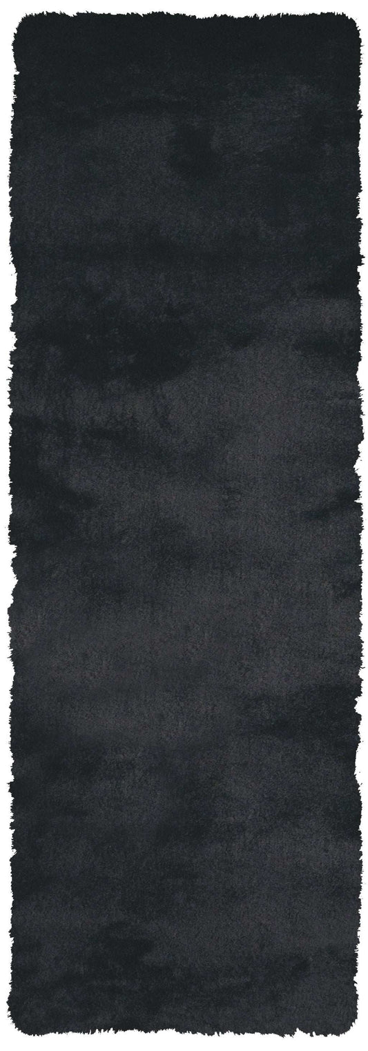 6' Runner Black Shag Hand Tufted Runner Rug - Homeroots - Flyclothing LLC