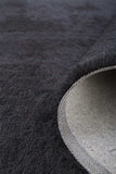8' Black Round Shag Tufted Handmade Area Rug - Homeroots - Flyclothing LLC