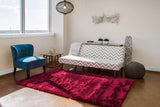 4' X 6' Red And Purple Shag Tufted Handmade Area Rug - Homeroots - Flyclothing LLC