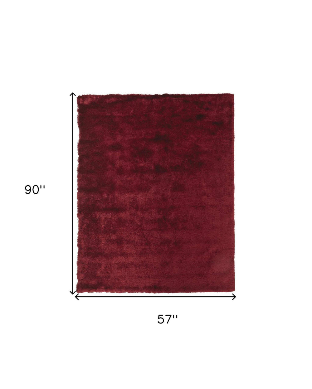 5' X 8' Red And Purple Shag Tufted Handmade Area Rug - Homeroots - Flyclothing LLC