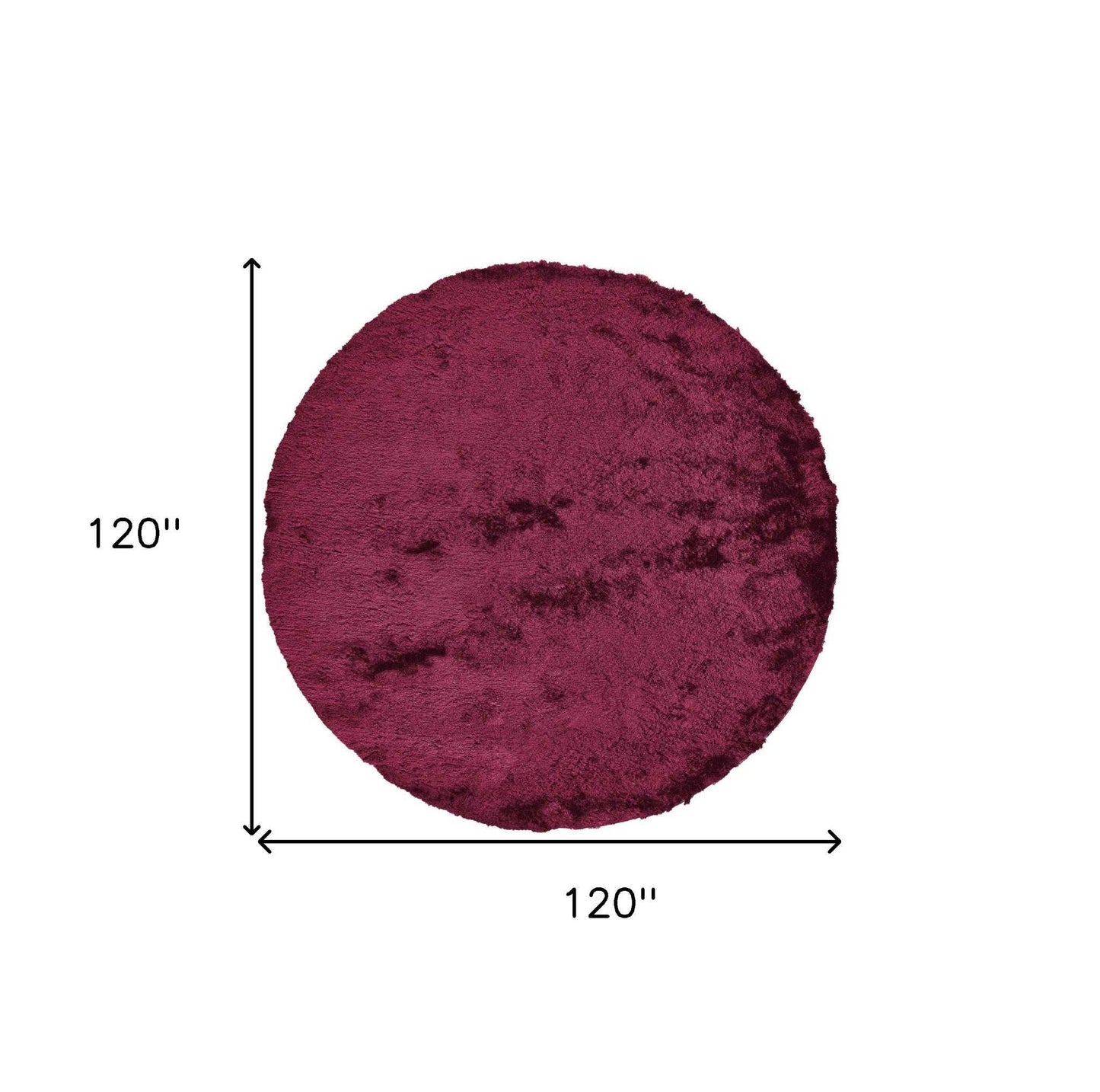 10' Red And Purple Round Shag Tufted Handmade Area Rug - Homeroots - Flyclothing LLC