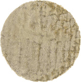 8' Tan And Taupe Round Shag Tufted Handmade Area Rug - Homeroots - Flyclothing LLC