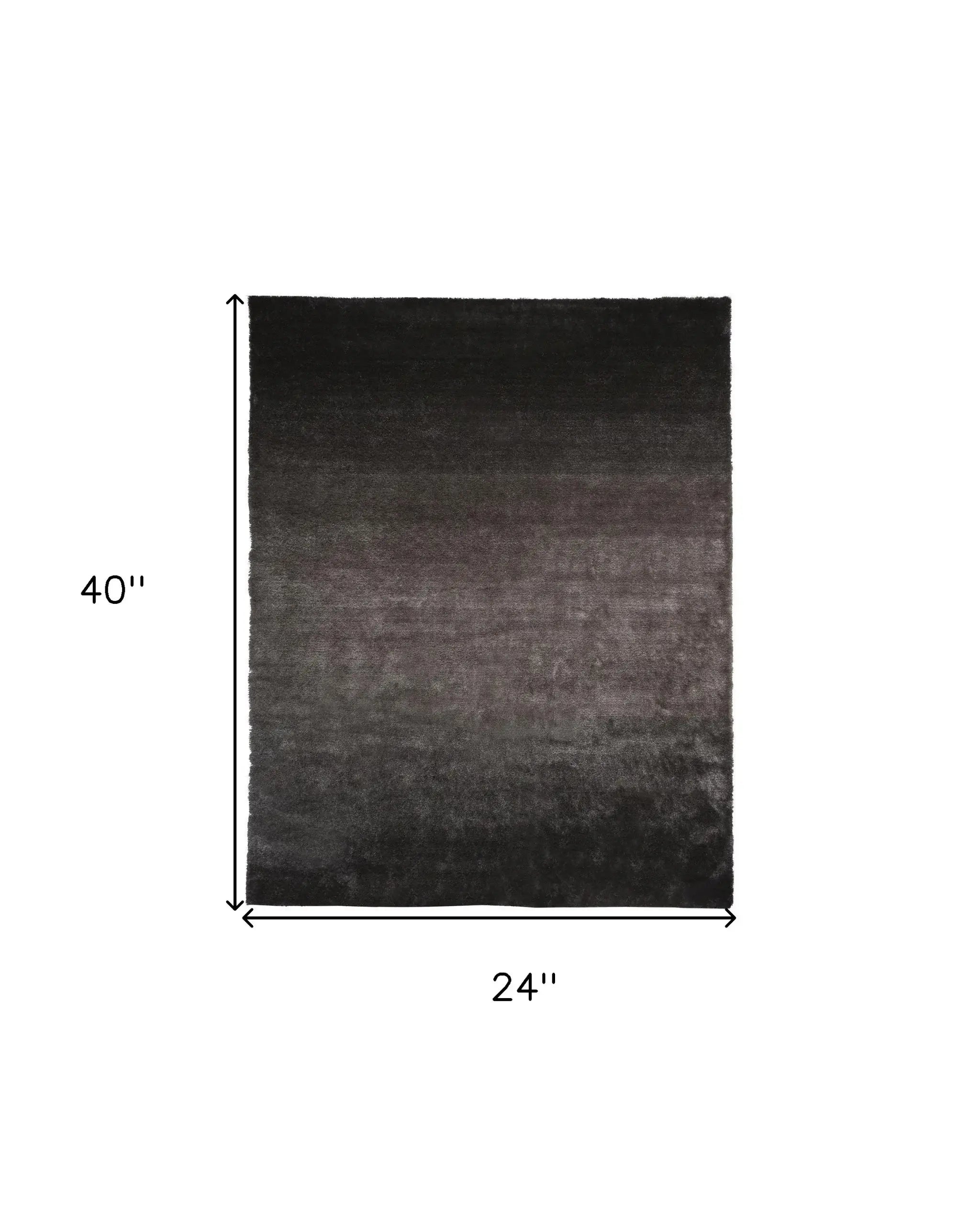 2' X 3' Gray And Black Shag Tufted Handmade Area Rug - Homeroots - Flyclothing LLC