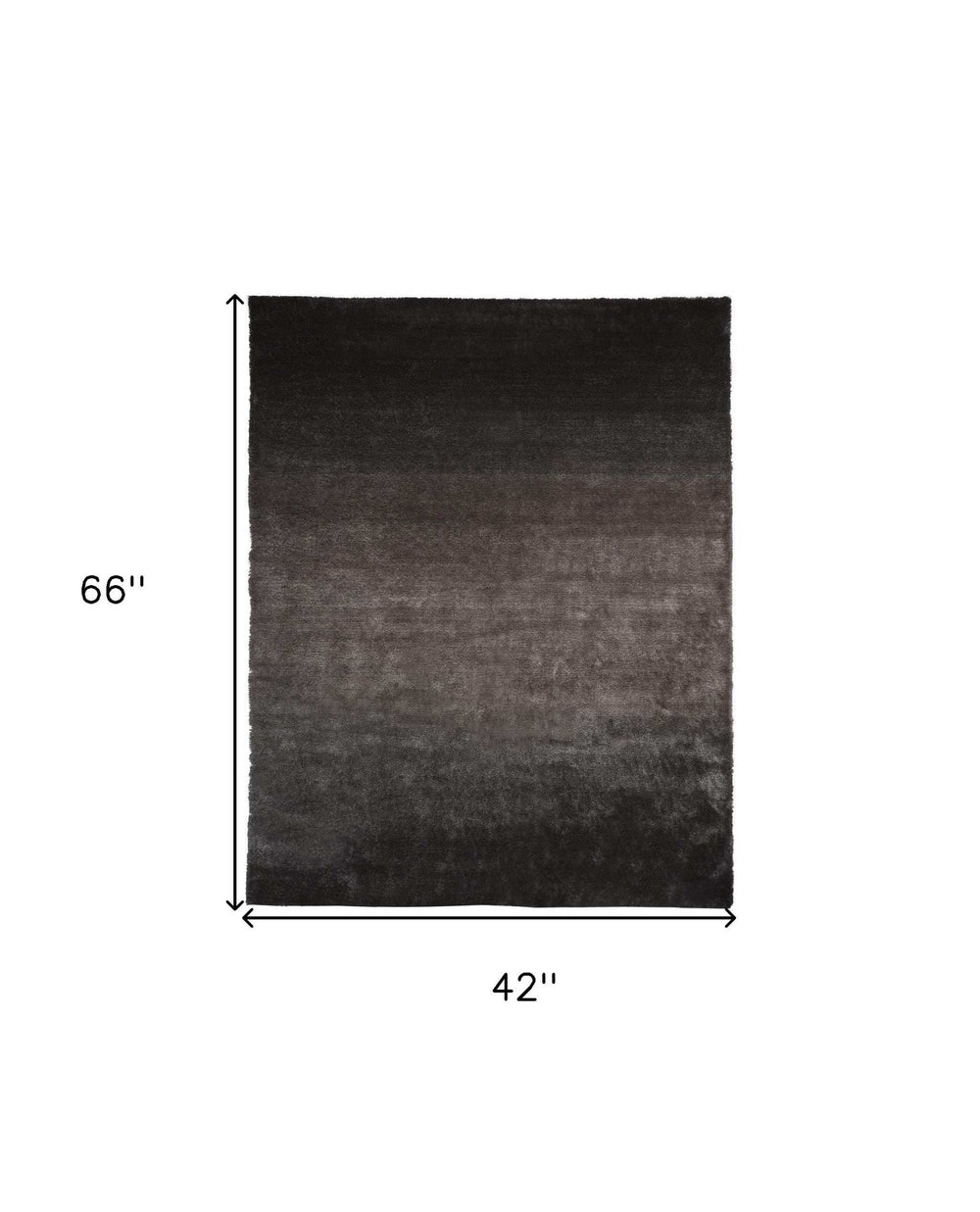 4' X 6' Gray And Black Shag Tufted Handmade Area Rug - Homeroots - Flyclothing LLC