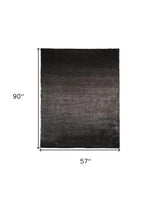 5' X 8' Gray And Black Shag Tufted Handmade Area Rug - Homeroots - Flyclothing LLC
