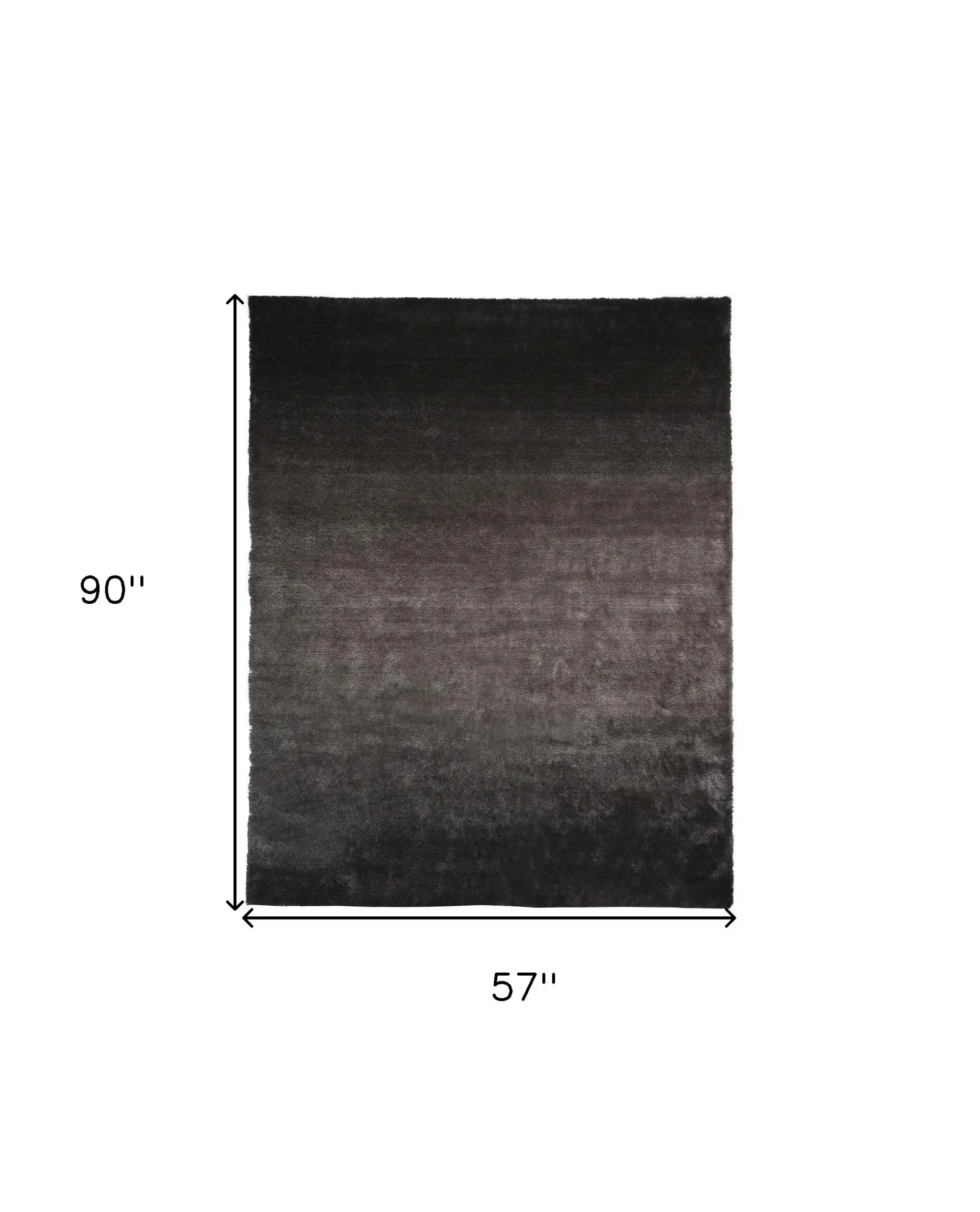 5' X 8' Gray And Black Shag Tufted Handmade Area Rug - Homeroots - Flyclothing LLC