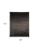 8' X 10' Gray And Black Shag Tufted Handmade Area Rug - Homeroots - Flyclothing LLC