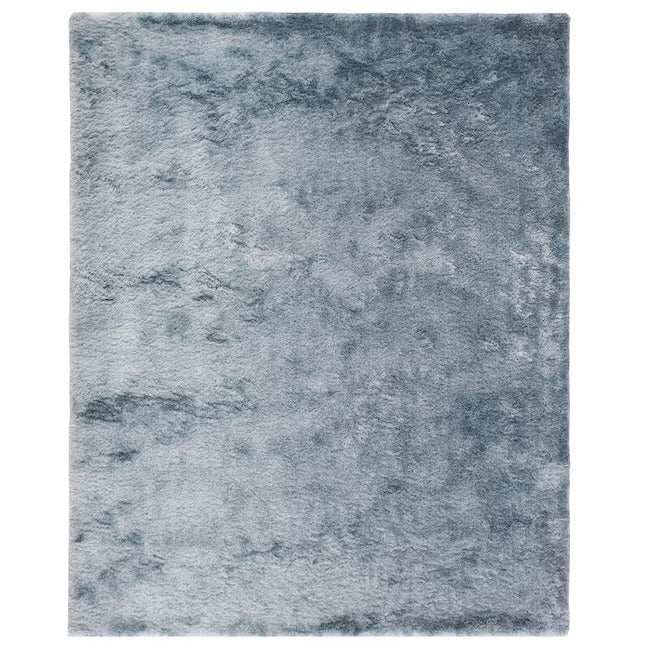 5' X 8' Blue And Silver Shag Tufted Handmade Area Rug - Homeroots - Flyclothing LLC