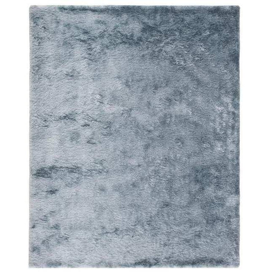 5' X 8' Blue And Silver Shag Tufted Handmade Area Rug - Homeroots - Flyclothing LLC