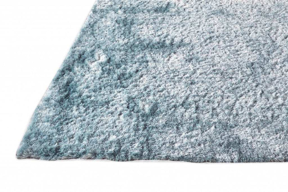 8' X 10' Blue And Silver Shag Tufted Handmade Area Rug - Homeroots - Flyclothing LLC