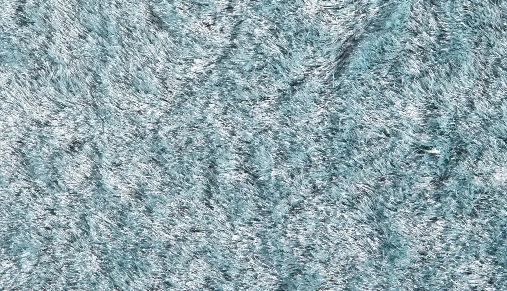 6' Blue And Silver Shag Tufted Handmade Runner Rug - Homeroots - Flyclothing LLC