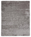 2' X 3' Gray And Silver Shag Tufted Handmade Area Rug