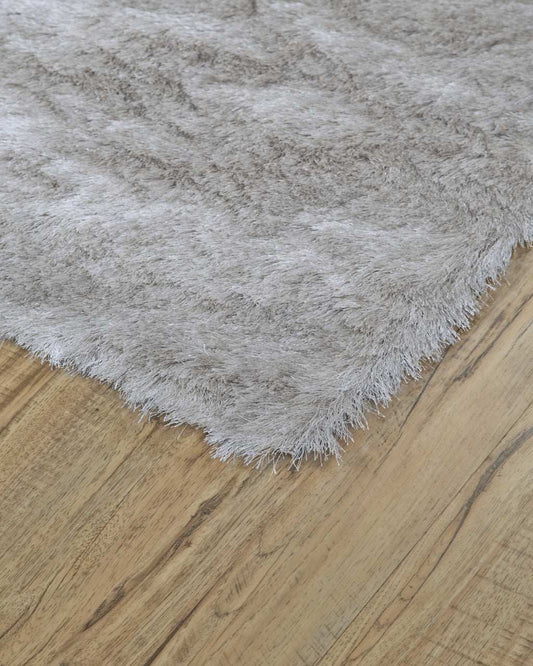 2' X 3' Gray And Silver Shag Tufted Handmade Area Rug - Homeroots - Flyclothing LLC