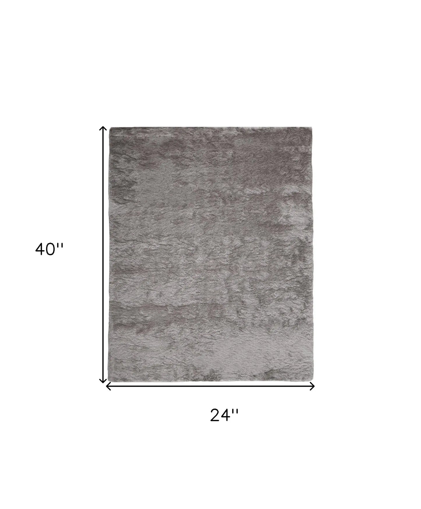 2' X 3' Gray And Silver Shag Tufted Handmade Area Rug - Homeroots - Flyclothing LLC