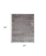 2' X 3' Gray And Silver Shag Tufted Handmade Area Rug - Homeroots - Flyclothing LLC