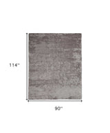 8' X 10' Gray And Silver Shag Tufted Handmade Area Rug - Homeroots - Flyclothing LLC