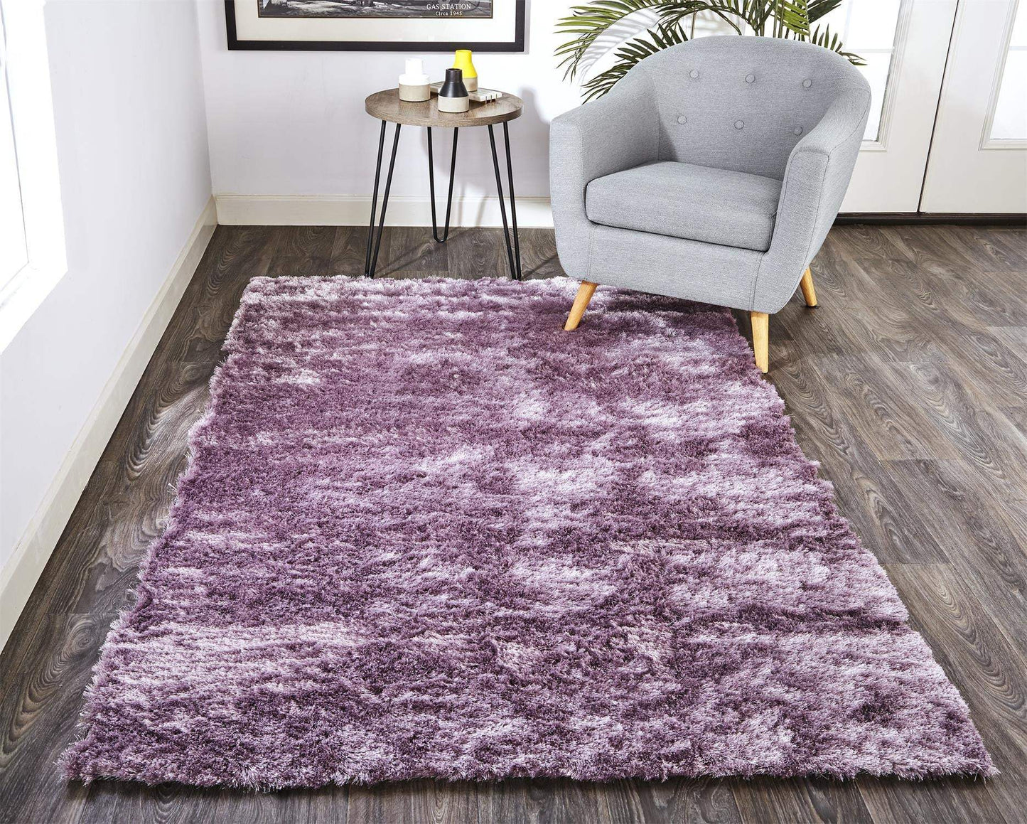 2' X 3' Purple Shag Tufted Handmade Area Rug - Homeroots - Flyclothing LLC