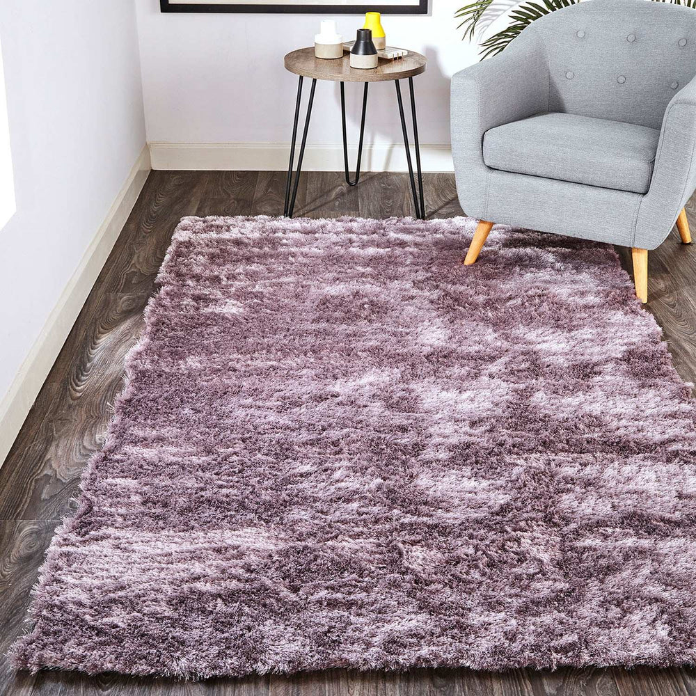 2' X 3' Purple Shag Tufted Handmade Area Rug - Homeroots - Flyclothing LLC