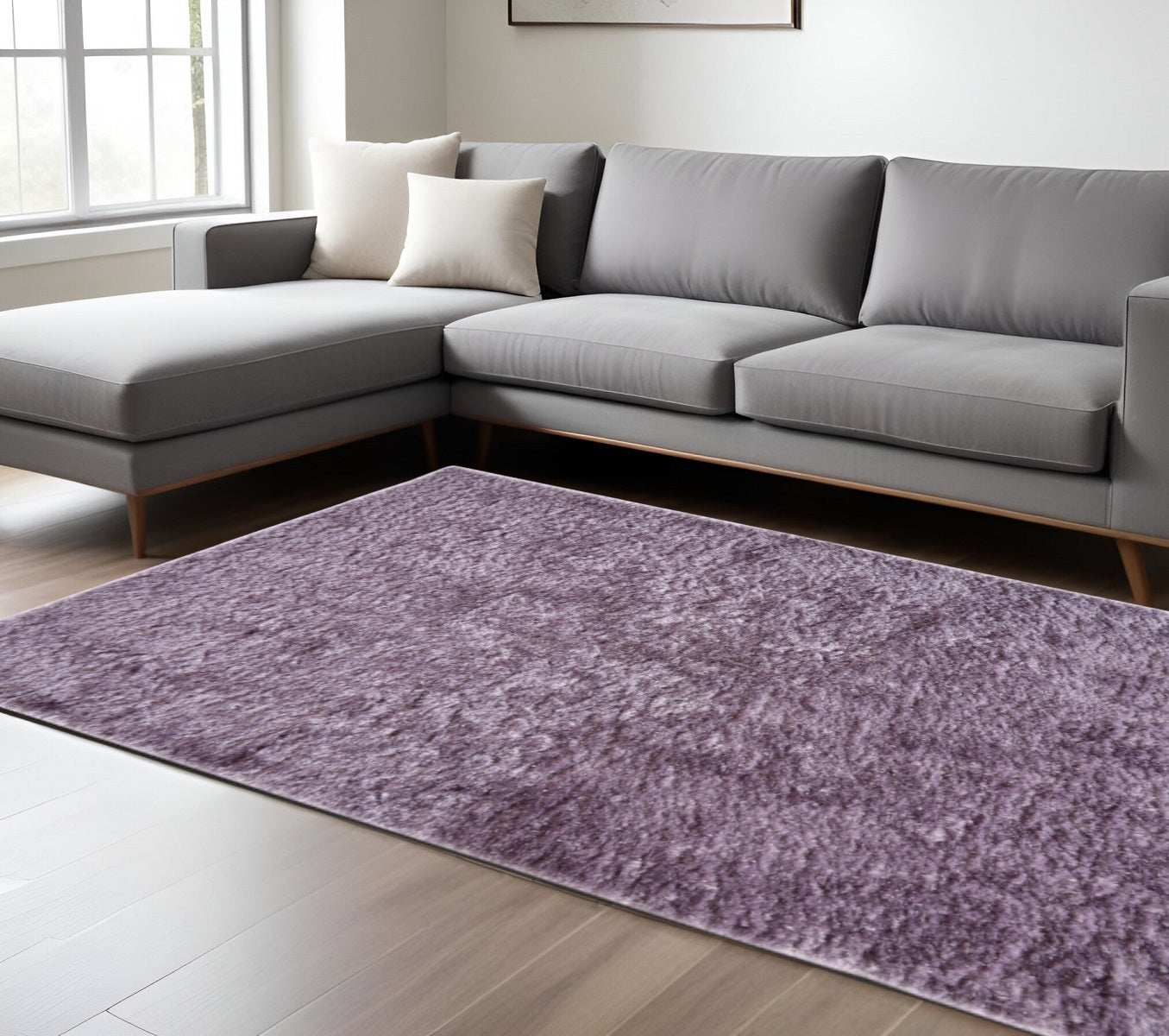 8' X 10' Purple Shag Tufted Handmade Area Rug - Homeroots - Flyclothing LLC