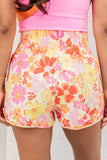 Printed High Waist Shorts - Trendsi - Flyclothing LLC