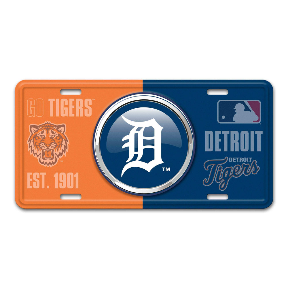 MLB - Detroit Tigers Embossed Metal License Plate - Logo Brands - Flyclothing LLC