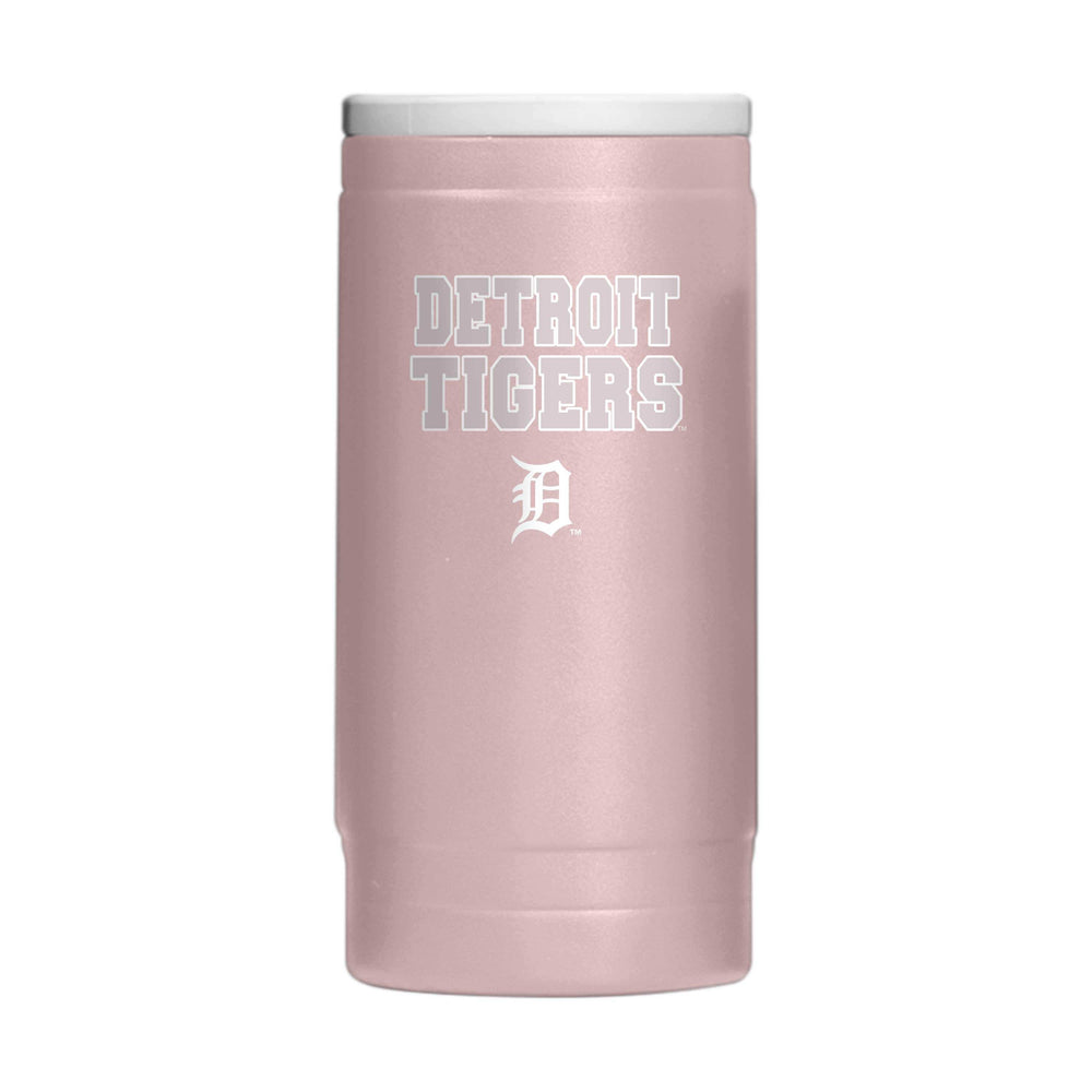 Detroit Tigers Stencil Powder Coat Slim Can Coolie - Logo Brands - Flyclothing LLC