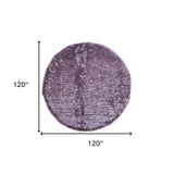 10' Purple Round Shag Tufted Handmade Area Rug - Homeroots - Flyclothing LLC