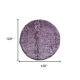 10' Purple Round Shag Tufted Handmade Area Rug