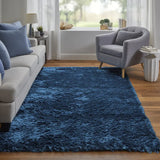 2' X 3' Blue And Green Shag Tufted Handmade Area Rug - Homeroots - Flyclothing LLC