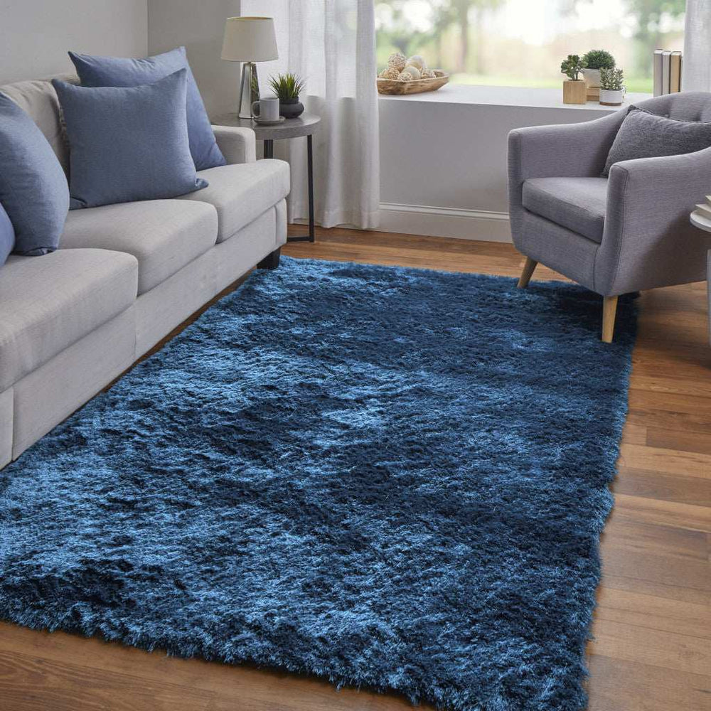 2' X 3' Blue And Green Shag Tufted Handmade Area Rug - Homeroots - Flyclothing LLC