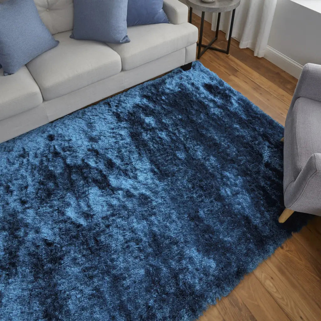 2' X 3' Blue And Green Shag Tufted Handmade Area Rug - Homeroots - Flyclothing LLC