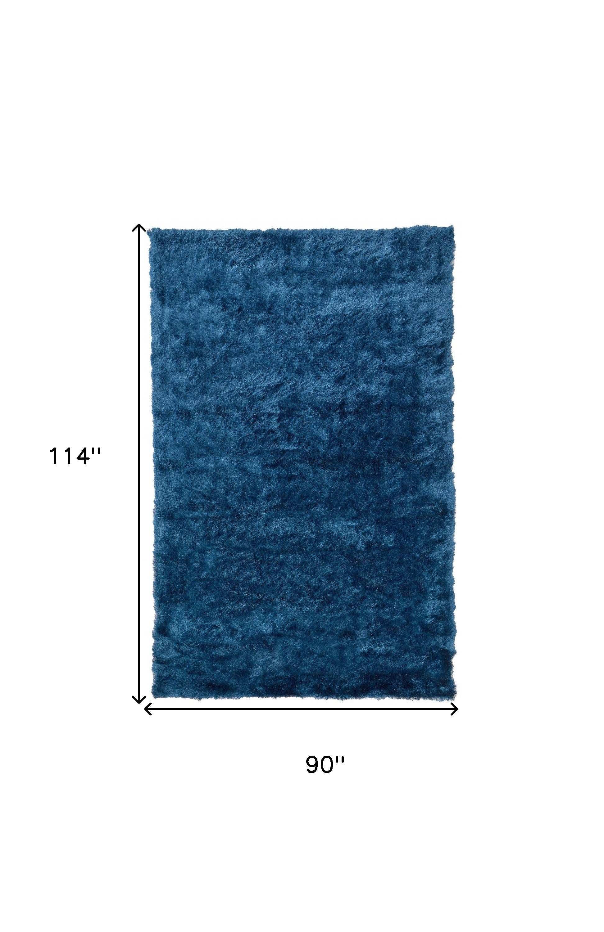 8' X 10' Blue And Green Shag Tufted Handmade Area Rug - Homeroots - Flyclothing LLC