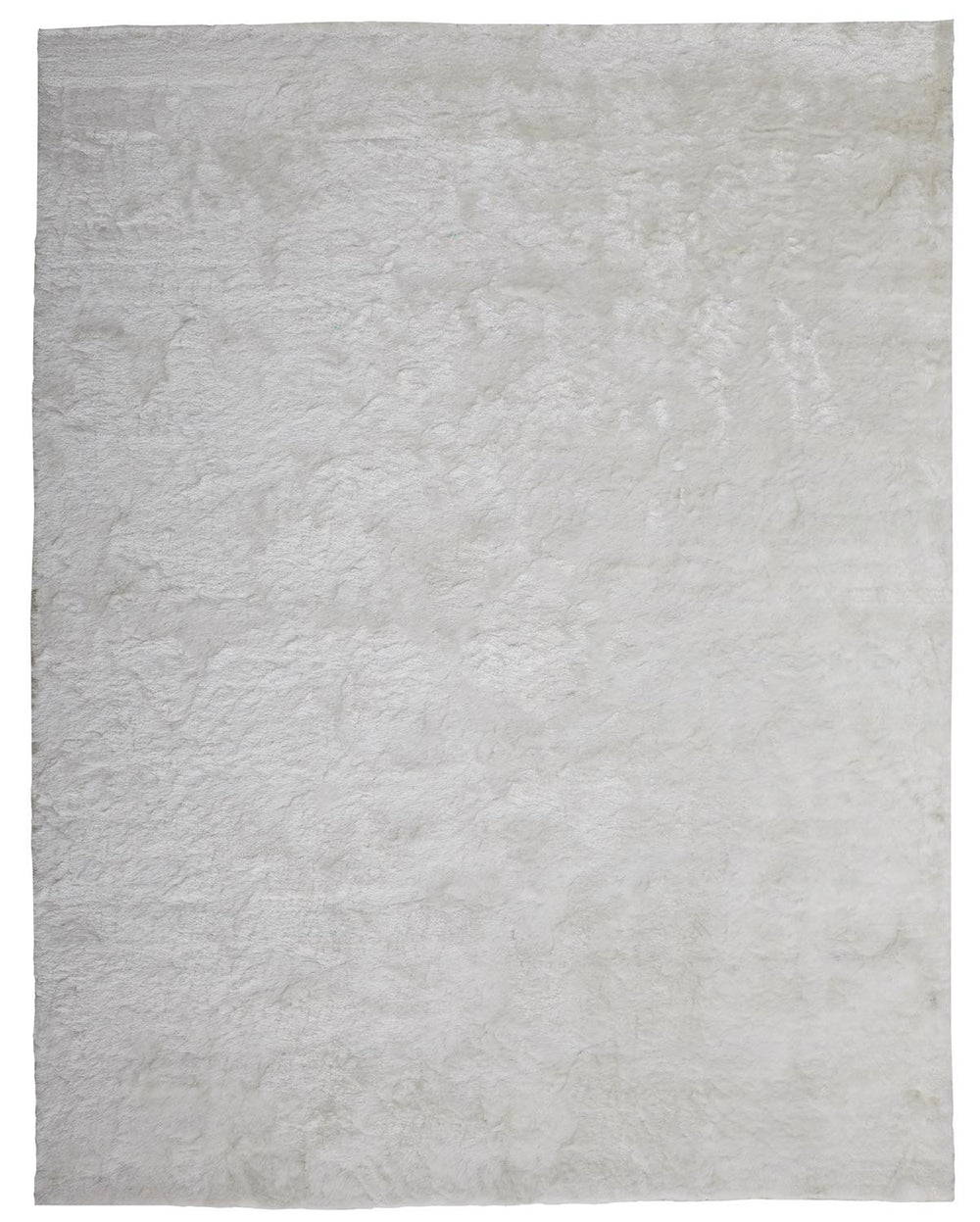 2' X 3' White Shag Tufted Handmade Area Rug