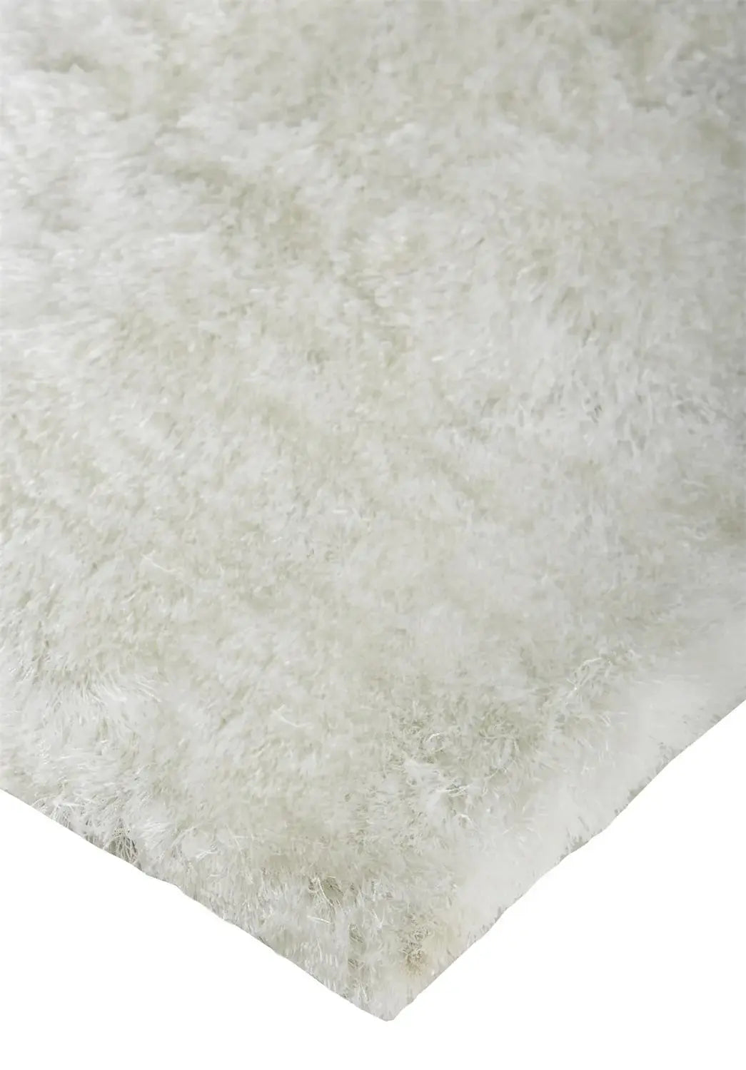 5' X 8' White Shag Tufted Handmade Area Rug - Homeroots - Flyclothing LLC
