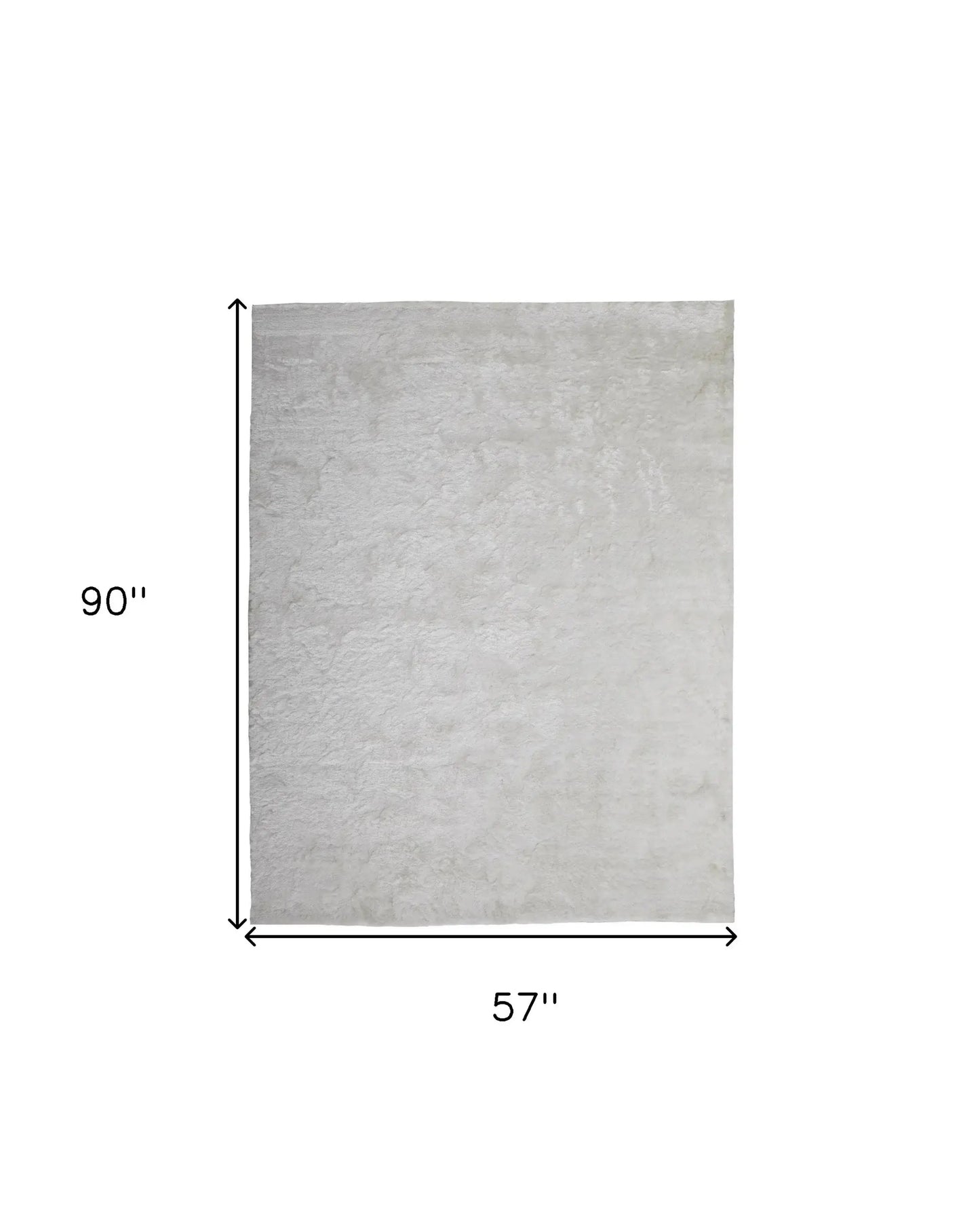 5' X 8' White Shag Tufted Handmade Area Rug - Homeroots - Flyclothing LLC