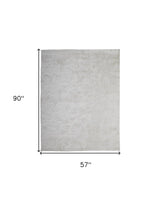 5' X 8' White Shag Tufted Handmade Area Rug - Homeroots - Flyclothing LLC