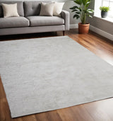 5' X 8' White Shag Tufted Handmade Area Rug - Homeroots - Flyclothing LLC