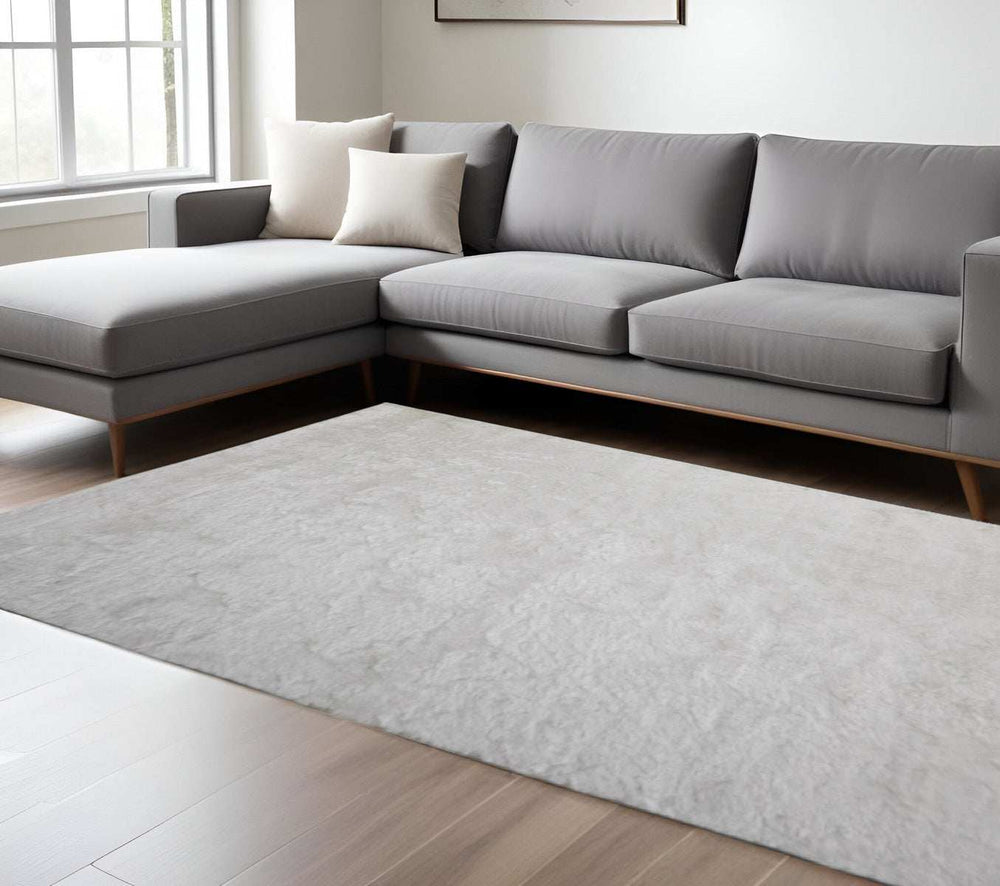 8' X 10' White Shag Tufted Handmade Area Rug - Homeroots - Flyclothing LLC