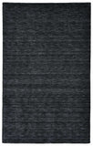 5' X 8' Black Wool Hand Woven Area Rug - Homeroots - Flyclothing LLC