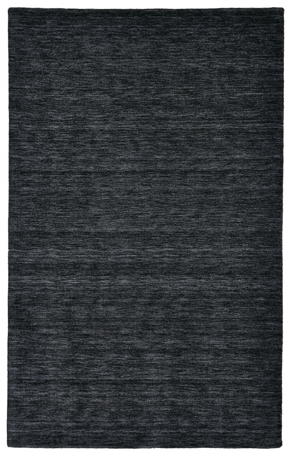 10' X 13' Black Wool Hand Woven Area Rug