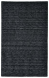 2' X 3' Black Wool Hand Woven Area Rug