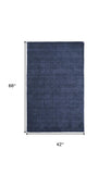 4' X 6' Blue Wool Hand Woven Area Rug - Homeroots - Flyclothing LLC