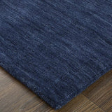 5' X 8' Blue Wool Hand Woven Area Rug - Homeroots - Flyclothing LLC