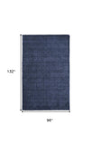 8' X 11' Blue Wool Hand Woven Area Rug - Homeroots - Flyclothing LLC