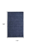 10' X 13' Blue Wool Hand Woven Area Rug