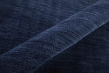 8' Blue Round Wool Hand Woven Area Rug