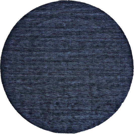 10' Blue Round Wool Hand Woven Area Rug - Homeroots - Flyclothing LLC