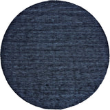 10' Blue Round Wool Hand Woven Area Rug