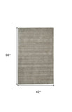 4' X 6' Gray and Ivory Wool Hand Woven Area Rug - Homeroots - Flyclothing LLC